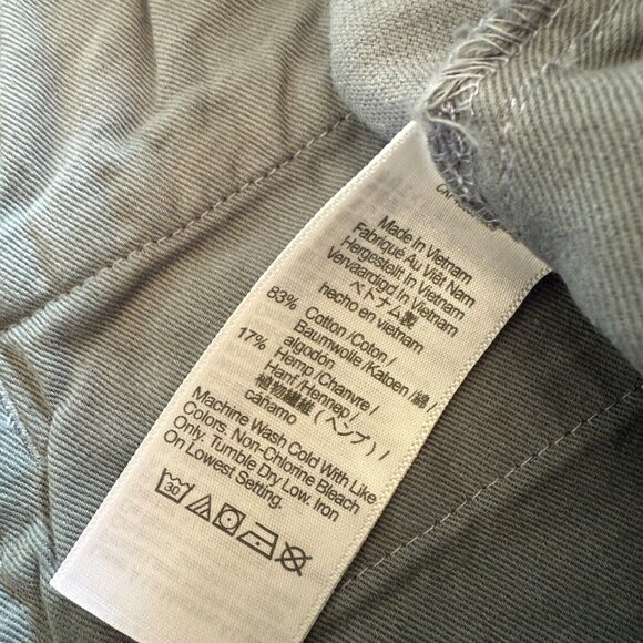 MADEWELL Smokey Blue Cotton-Hemp Blend Everywear Shorts - Men's Medium - Picture 5 of 7